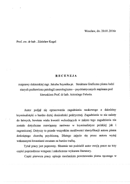 Szymik - rec. prof. Kegel