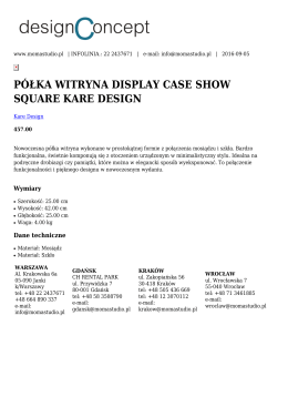 półka witryna display case show square kare design
