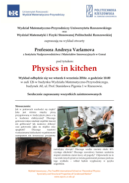 Physics in kitchen