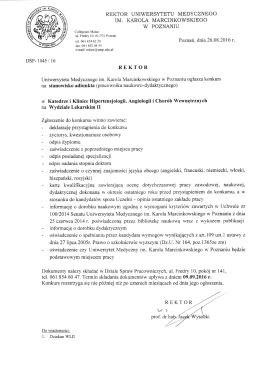 Szczegółowe informacje - Uniwersytet Medyczny im. Karola