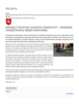 policja.pl kierujący oplem nie zauważył rowerzysty. zdarzenie