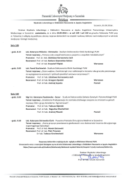 zawiadomienia o publicznych obronach rozpraw doktorskich