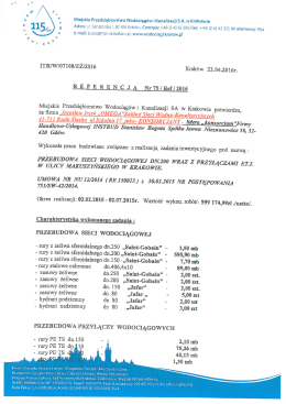 Page 1 :/- Miejskie Przedsiębiorstwo Wodociąg&oacute;w i Kanalizacji S.A.