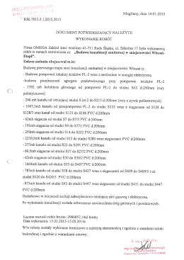 Page 1 - * * , ** E7 , ( UH : &bdquo; ` . 32-os -- - Mogilany, dnia 14-01