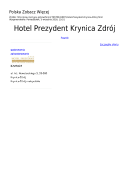 Hotel Prezydent Krynica Zdrój