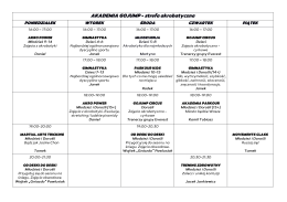 Pełny harmonogram zajęć - PDF