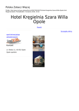 Hotel Kręgielnia Szara Willa Opole