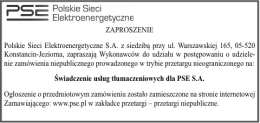 ZAPROSZENIE Polskie Sieci Elektroenergetyczne SA