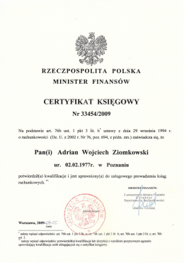 certyfikat_ministerstwa_finansow