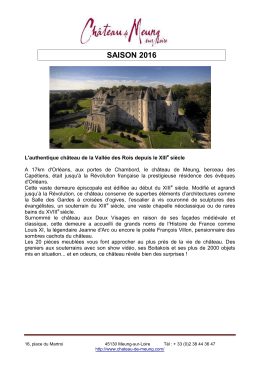 saison 2016 - Tourisme Loiret