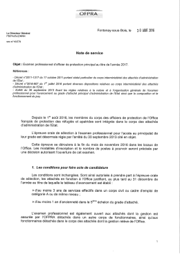 Page 1 Fontenay-sous-Bois, le 3 () Alij 2016 Le Directeur Général