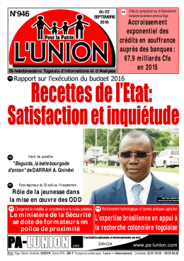 L`Union N°946 - République Togolaise
