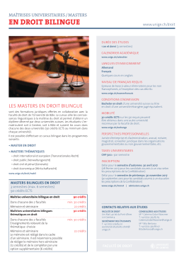 en droit bilingue - Université de Genève