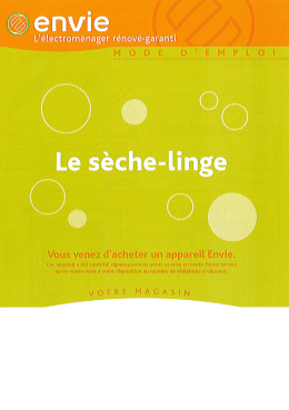 Notice S&egrave;che Linge