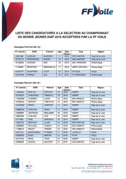 Télécharger - Fédération Française de Voile