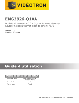 EMG2926-Q10A Guide d`utilisation