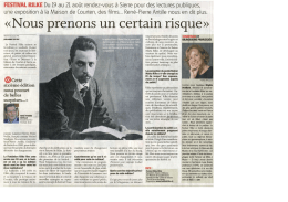 Page 1 FESTIVAL RILKE DU 19 au 21 ao&ucirc;t rendez