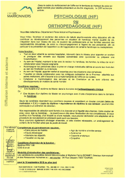 candidature Psychologue-Orthopédagogue