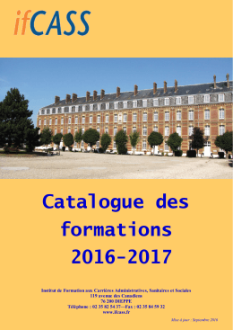 Catalogue des formations 2016-2017