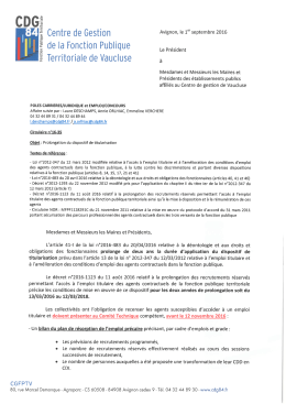 Circulaire n°16-35 - Centre de Gestion de la Fonction Publique
