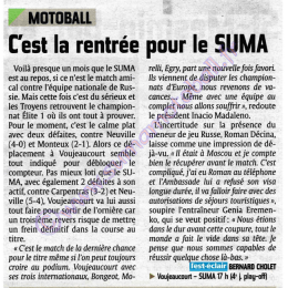 Page 1 MuroBau C`est la rentrée pour le SUMA Voilà presque un