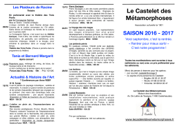 Le programme du Castelet 2016/2017