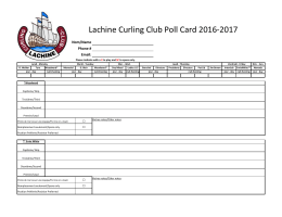 Pool Cards  - Club de Curling de Lachine