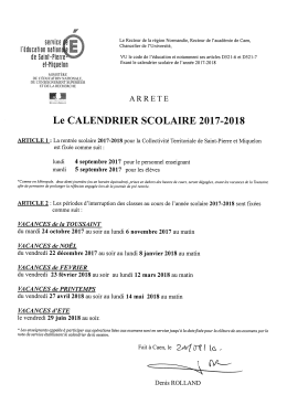 Page 1 Le Recteur de la région Normandie, Recteur de l`académie