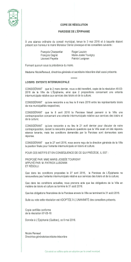 r&eacute;solution officielle le 9 mai 2016