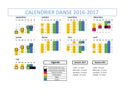 CALENDRIER DANSE 2016-2017