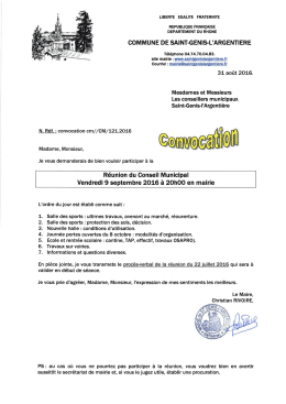 convocation - Saint Genis l`Argentière