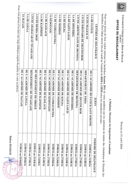 Page 1 Nous vous prions d`en faire une large diffusion aupr&egrave;s du