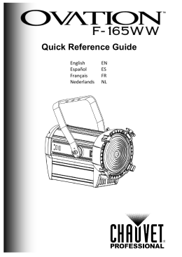 Ovation F-165WW Quick Reference Guide Rev. 5