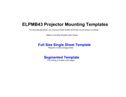 Mounting Templates (ELPMB43)