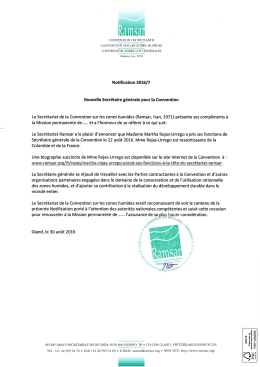 Page 1 CONVENTION ON WETLANDS (CONVENTION SUR LES