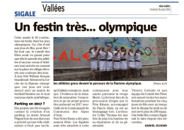 Page 1 Wallées SIGALE Un festin très... olympique Cette année le fil