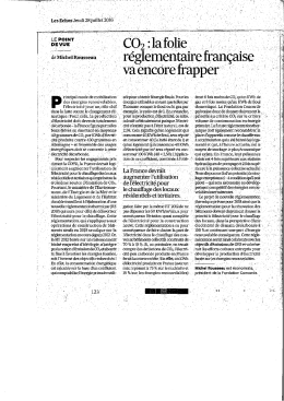 CO2 : la folie réglementaire française va encore frapper