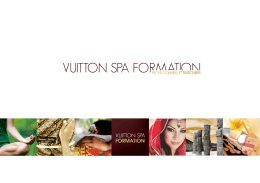 Notre Brochure - Vuitton spa formation, formation professionnelle