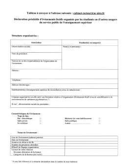 D&eacute;claration pr&eacute;alable d`&eacute;v&eacute;nements festifs
