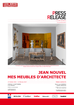 press release - Les Arts Décoratifs