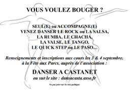 Photo pleine page - Danser à Castanet