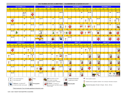 calendrier de la saison 2016-2017