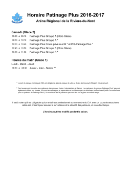 Horaire Patinage Plus 2016-2017 - CPA St