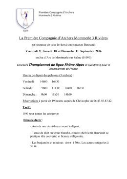 Beursault 9 10-11 sept 2016 - 1ère Compagnie d`Archers Montmerle