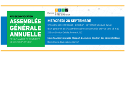 Assembl&eacute;e g&eacute;n&eacute;rale annuelle - Chambre de commerce de l`Est de