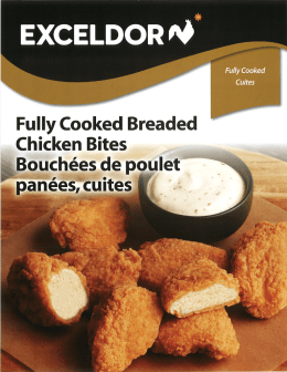 Page 1 EXCELDOR w Cuites Fully Cooked Breaded Chicken Bites