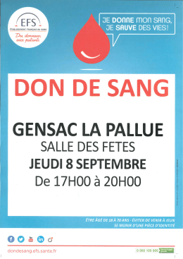 voir l`affiche - Gensac La Pallue