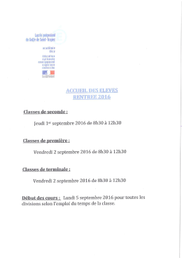 CLIQUEZ ICI pour les nouveaux horaires