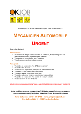 mécanicien automobile urgent