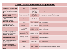 CCAS de Comines : Permanences des partenaires